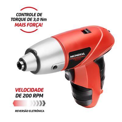 Parafusadeira Recarregável Mondial Power Tools FPF-05M Bivolt