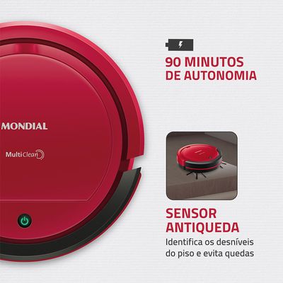 Robô Aspirador de Pó Multi Clean Mondial RB-09 Bivolt