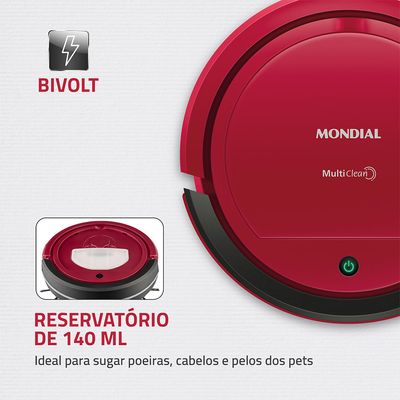 Robô Aspirador de Pó Multi Clean Mondial RB-09 Bivolt