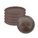 Prato Raso Lanche Marrom 20cm Bar Festa Restaurante BPA Free 8un