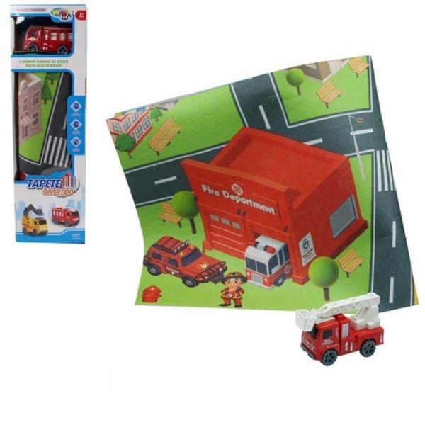Tapete Infantil Divertido Pista De Corrida Hot Whells Cidade Com Carrinho Tatame Educativo Quarto Interativo