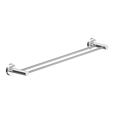 Porta Toalha Toalheiro Duplo Para Banheiro Alto Brilho Atenas 75cm