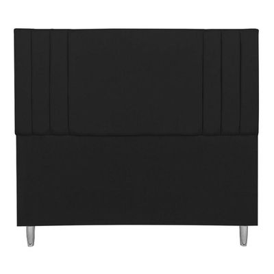 Cabeceira Casal 1,40m Viena Veludo Cor: Preto