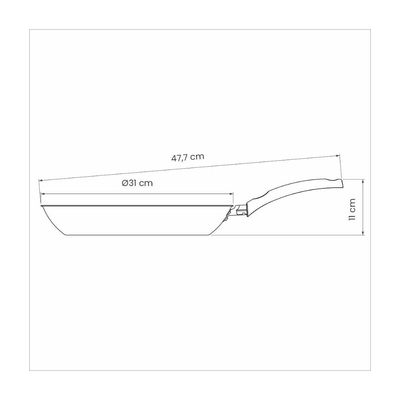 Frigideira Tramontina Turim Antiaderente Max Chumbo 30 cm