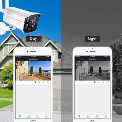 Câmera de segurança WiFi externa HD 1080P à prova d'água visão noturna inteligente