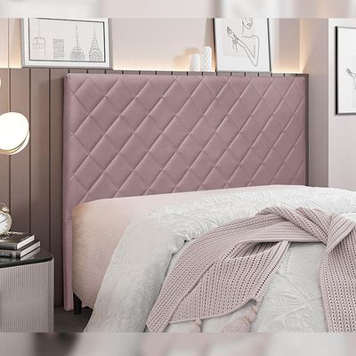 Cabeceira Decorativa Queen Size 1,60M Tàzio Veludo Lilás - Gran Belo