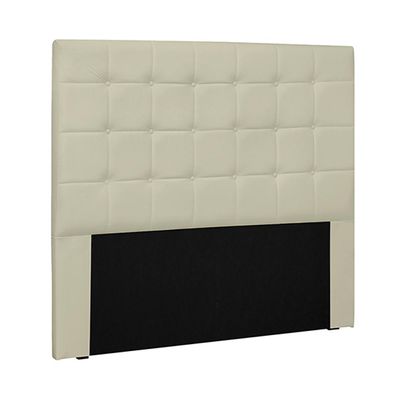 Cabeceira Decorativa Queen Size 1,60M Tropea PU Marfim - Gran Belo
