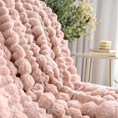Cobertor Coberta Polar Queen 2,40x2,20 Manta Ultrasoft Alto Relevo Extra Macia Blush Rosa