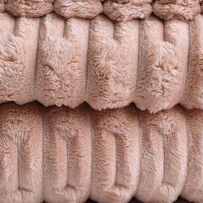 Cobertor Coberta Polar Queen 2,40x2,20 Manta Ultrasoft Alto Relevo Extra Macia Blush Rosa