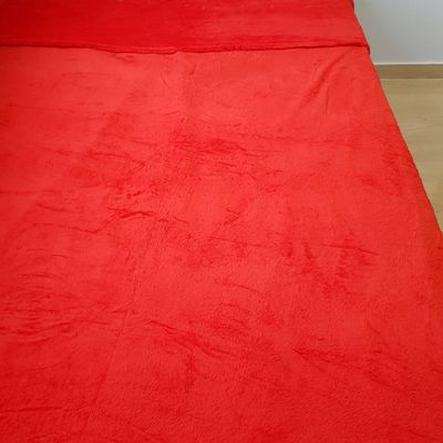 Manta de Microfibra Casal Dyuri Lisa 1,80m x 2,00m  vermelho