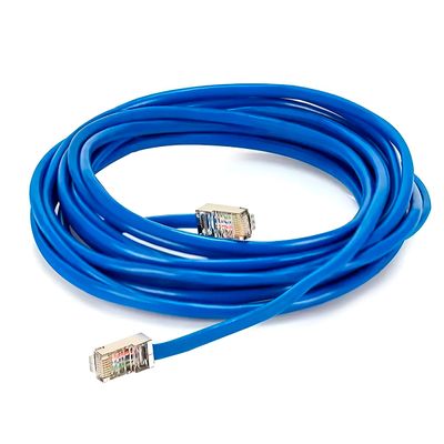 Cabo de Rede 5m Lan Internet Crimpado Azul Ethernet - Conexão Rápida e Estável para Internet e Redes