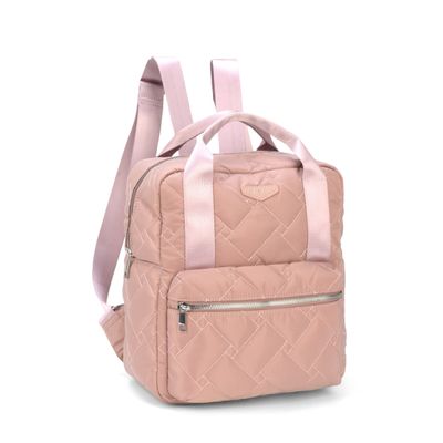 Mochila Feminina Nylon Gash BG72605 Matelassê Rosa