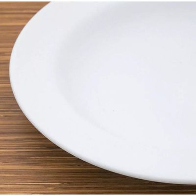 Jogo de 12 Prato Fundo Sopa Massa Branco Ceramica - Porcelart