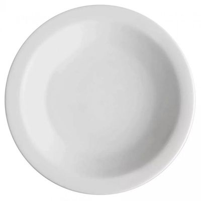 Jogo de 12 Prato Fundo Sopa Massa Branco Ceramica - Porcelart