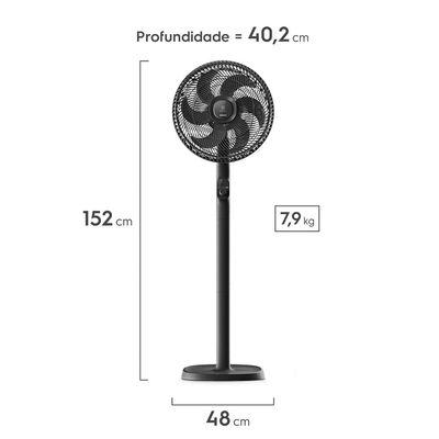 Ventilador de Coluna Electrolux 40cm 6 Pás Efficient DuoForce Air+ Cinza (EFS40) 127V