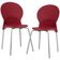 Kit 02 Cadeiras Para Sala De Jantar Cozinha Mond F02 Base Aço Cinza Vermelho - Lyam Decor