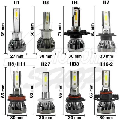 Kit Ultra Led Y3 Super Branco 6500K 36W 22.000 Mil Lumens H1
