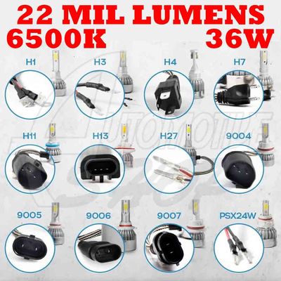 Kit Ultra Led Y3 Super Branco 6500K 36W 22.000 Mil Lumens H1