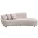 Sofá 3 Lugares Com Puff Orgânico Sala Living 250cm Adam T03 Veludo Bege - Lyam Decor