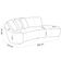 Sofá 3 Lugares Com Puff Orgânico Sala Living 250cm Adam T03 Veludo Bege - Lyam Decor