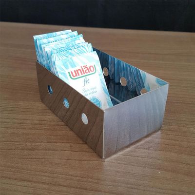 Conjunto 24 Suportes para Sachês Aço Inox Porta Molhos Chá Açúcar Adoçante Sal Brinox