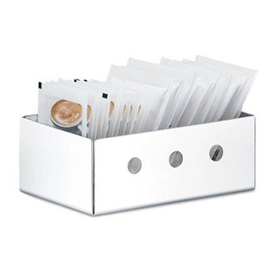 Conjunto 24 Suportes para Sachês Aço Inox Porta Molhos Chá Açúcar Adoçante Sal Brinox