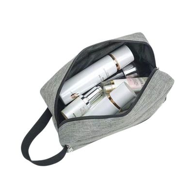 Necessaire Bolsa Para Maquiagem E Cosméticos Multifuncional Portátil Impermeável Cinza