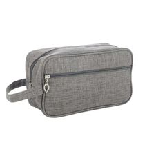Necessaire Bolsa Para Maquiagem E Cosméticos Multifuncional Portátil Impermeável Cinza