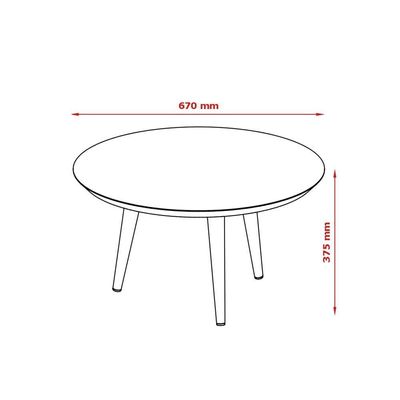 Mesa De Centro P/Sala Pés Palito Luna Patrimar Cumarú Camarú
