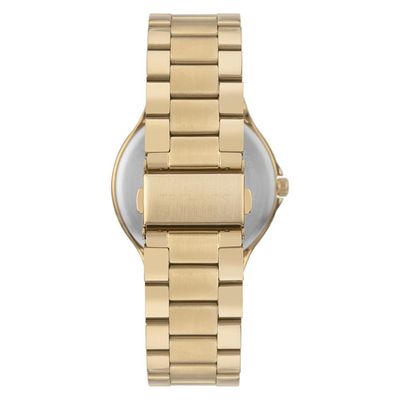 Relógio Technos Masculino Ref: Gl32bk/1k Slim Dourado