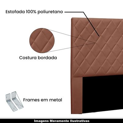 Cabeceira Decorativa King Size 1,95M Baelon Veludo Cobre - Gran Belo