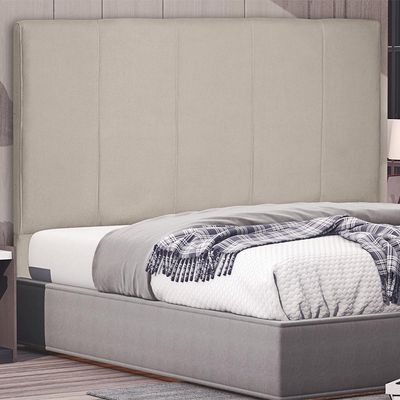 Cabeceira Decorativa King Size 1,95M Erza Suede Bege - Gran Belo
