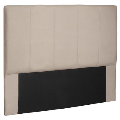 Cabeceira Decorativa King Size 1,95M Erza Suede Bege - Gran Belo