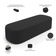 Cabeceira Cama Box Queen 160cm Lanna com Puff Recamier Doha W01  Bouclê Preto - Lyam Decor