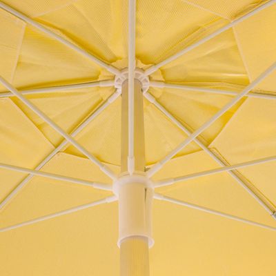 Guarda-Sol Articulado 2,40m em Bagum e Alumínio Amarelo Bel 2,40m