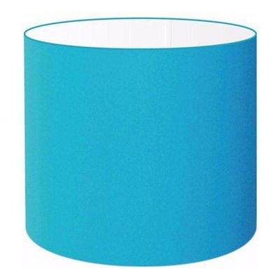 Cúpula Abajur Cilíndrica Cp-7013 ø30x30cm Azul Turquesa