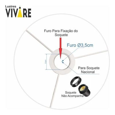 Cúpula Abajur E Luminária Cilíndrica Vivare Cp-7019 ø40x30cm - Bocal Nacional Rosa-tela