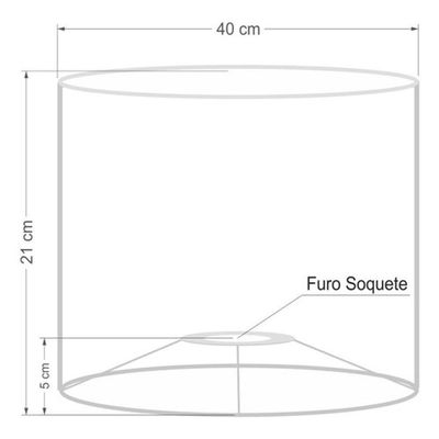 Cúpula Abajur E Luminária Cilíndrica Vivare Cp-7019 ø40x30cm - Bocal Nacional Rosa-tela