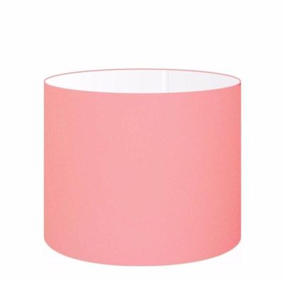 Cúpula Abajur E Luminária Cilíndrica Vivare Cp-7019 ø40x30cm - Bocal Nacional Rosa-tela