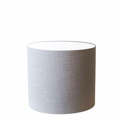 Cúpula Abajur E Luminária Cilíndrica Vivare Cp-7014 ø35x21cm - Bocal Nacional Rustico-cinza