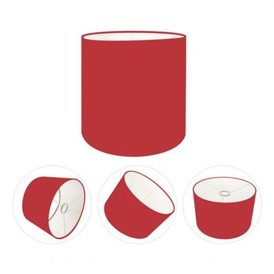 Cúpula Abajur E Luminária Cilíndrica Vivare Cp-7005 ø18x18cm - Bocal Nacional Bordo