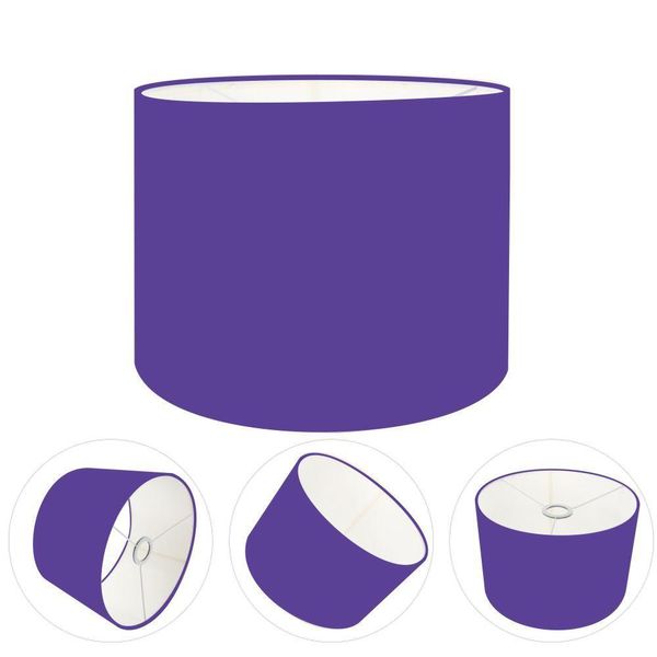 Cúpula Abajur Cilíndrica Cp-7011 ø30x21cm Roxo