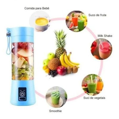 Mini Liquidificador Portátil Shake Recarregavel Roxo