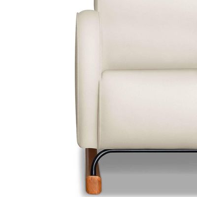 Poltrona Com Base Balanço Em Tecido Veludo Cindy – Lucadi Bege