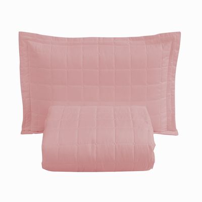 Cobre Leito Solteiro Soft Rosé Valle Enxovais 2 peças