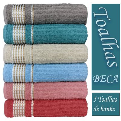 Toalha De Banho Canelada Gigante Banhão 70 X 140 Toalhas Beka - Azul Claro