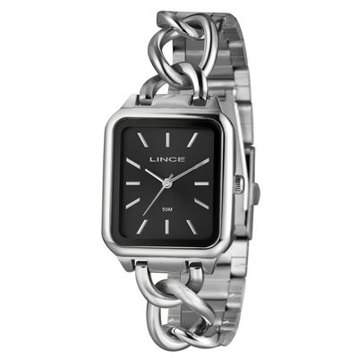 Relógio Lince Feminino Ref: Lqm4825l30 P1sx Retangular Bracelete Prateado