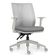 Cadeira de Escritório Giratória Diretor Flow F02 Base Cinza Linho Cinza Escuro - Lyam Decor