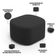 Kit 2 Puffs Decorativos Orgânico para Living Quarto 70cm Doha W01 Suede Preto - Lyam Decor