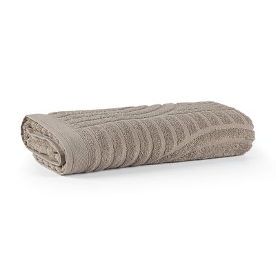 Toalha de Rosto Dunna Fio Penteado Relevo Dunas 01 Peça 100% Algodão - Amêndoa
